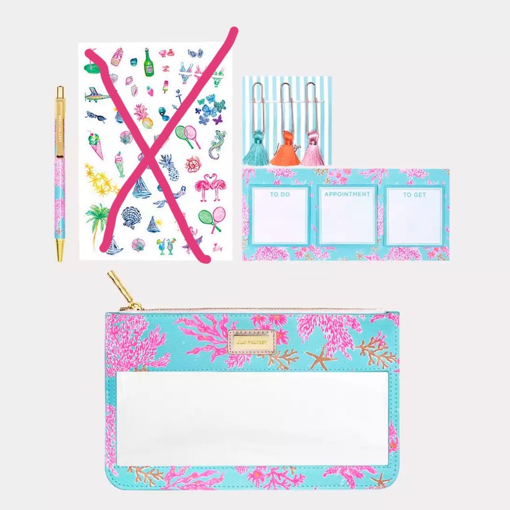 (Brand New) Lilly Pulitzer Agenda Bonus Pack Minus Stickers